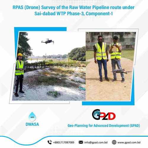 RPAS (Drone) Survey of the Raw Water Pipeline route under Sai-dabad WTP Phase-3, Component-1
